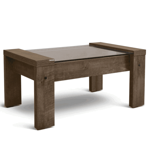 Mesa Centro Ratona Doppia Elevable Vidrio 0.90m