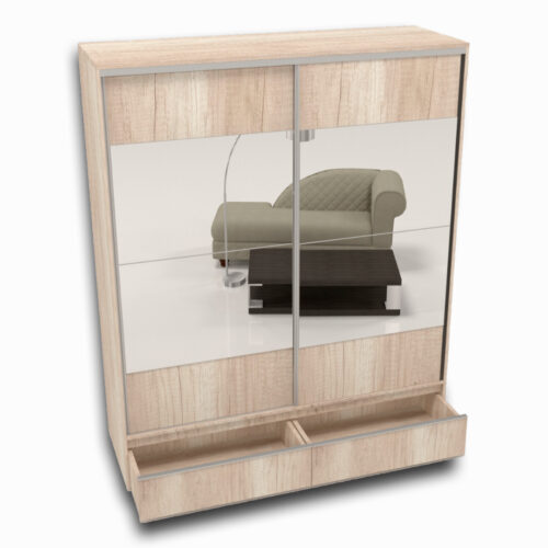 Placard Ropero Moderno Ragazzo 2 Puertas Corredizas Espejo 1.80m