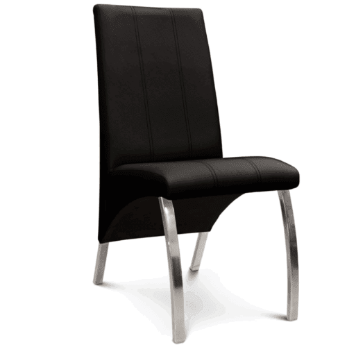 Silla Comedor Moderna Gabbiano Tapizada Cromada
