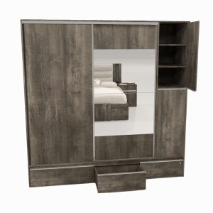 Placard  Ragazzo 2.20 - 1 Pta Madera y 1 Pta Espejo