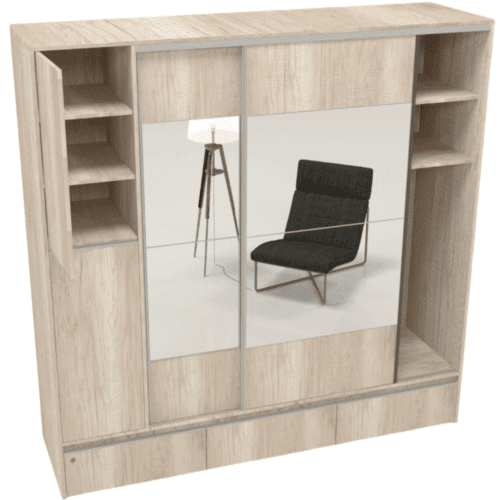 Placard Ropero Moderno Ragazzo 2 Puertas Corredizas Espejo 2.20m