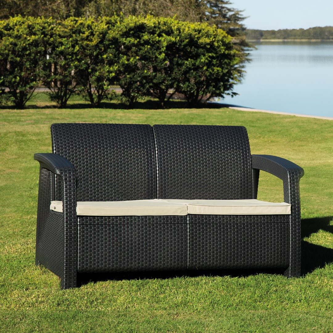 Set2 Jardín Plástico Simil Rattan Roma Grafito - Image 4