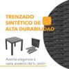 Mesa Plástica Garden Rectangular Rattan Desmontable 1 (1)