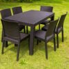 Mesa Plástica Garden Rectangular Rattan Desmontable 1 (2)