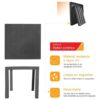 Mesa Plástica Garden Rectangular Rattan Desmontable 1 (3)