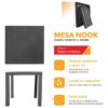 Mesa Plástica Nook Cuadrada Rattan Desmontable 0 (4)