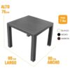 Mesa Plástica Nook Cuadrada Rattan Desmontable 0 (5)