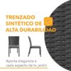 Silla Plástica Fusion Rattan Apilable (1)