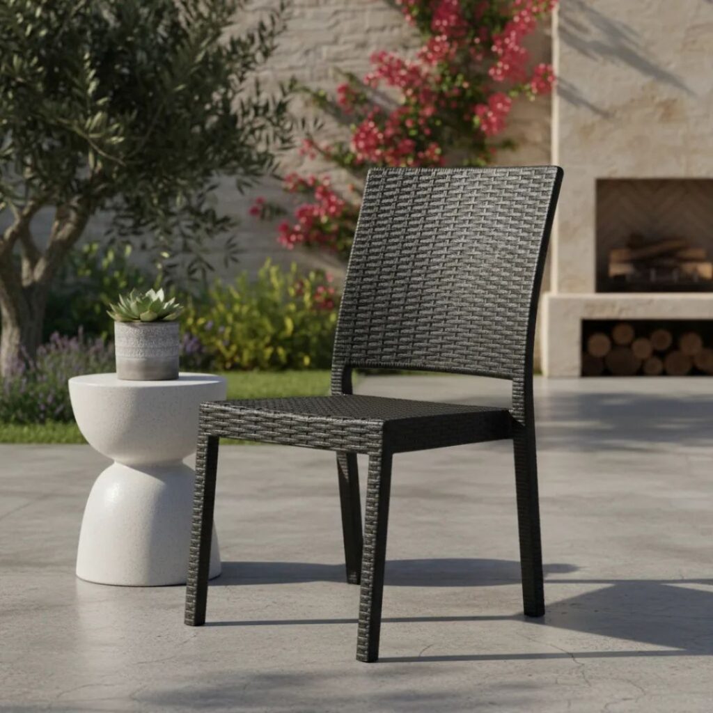 Silla Plástica Fusion Rattan Apilable (4)