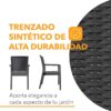 Silla Plástica Lux Rattan Apilable Apoyabrazos (5)