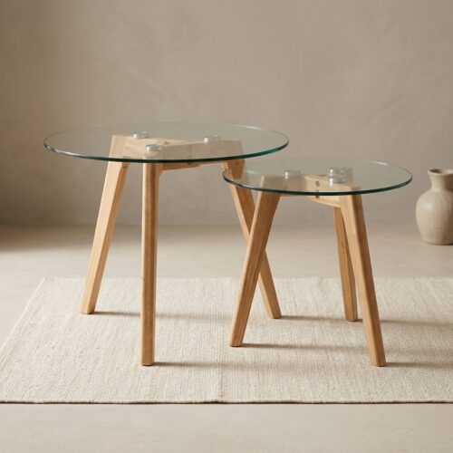 Mesa Centro Ratona Vidrio Set Spider