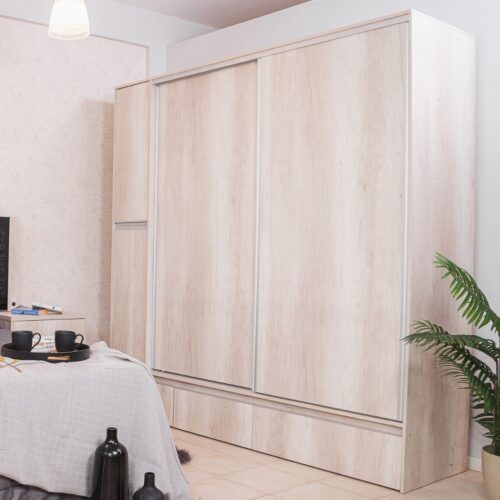Placard Ropero Moderno Ragazzo 2 Puertas Corredizas Madera 2.20m