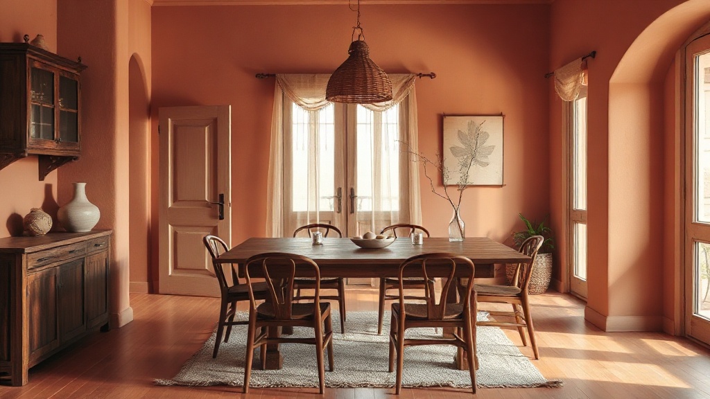 Comedor en casa salteña con detalles cálidos